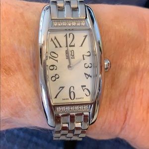 ESQ bracelet watch; diamonds and 2 straps.